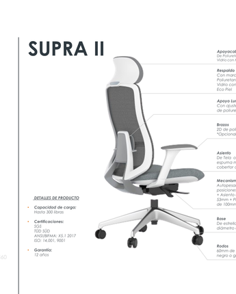 Silla Ejecutiva Supra II - Con Apoyacabeza